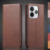 Магнитный притяжение кожаный чехол для Xiaomi Redmi Note 14 5G /Note 14 4G Global Holster Flip Cover Case Wallet Bags Fundas Coque