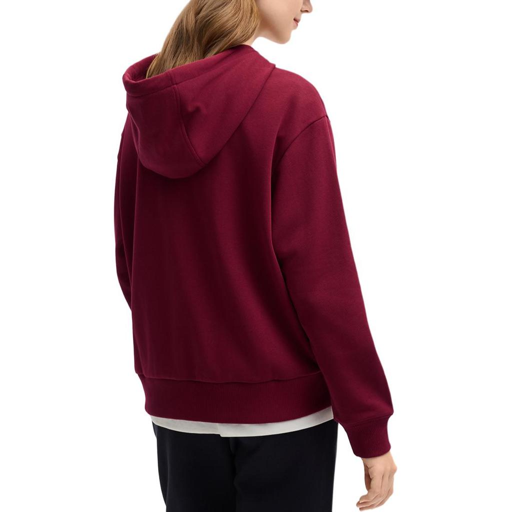 Fila Модная повседневная флисовая толстовка с капюшоном женская топы Розово-красный F11W519218FWI