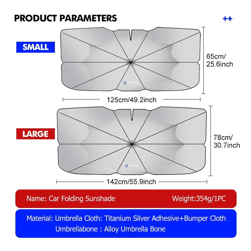 Car Side Window Sunshade Umbrella Front Rear Windshield Privacy For Volkswagen VW Golf 4 5 6 7 Polo Jetta Sagitar Magotan Passat zr0