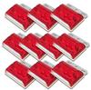 Morytrade LED Side Marker Marker Lamp Square Downlight Light Tiger (Red, Set of 10)