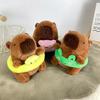 Capybara Swimming Circle Plush Keychain Doll Pendant Bag Decoration Gift Kids