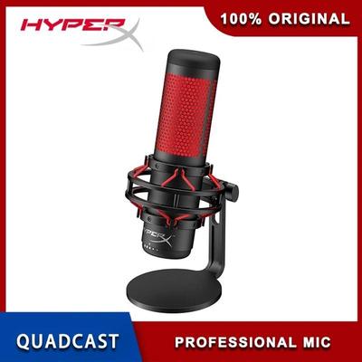 HYPERX Конденсаторный USB-микрофон для игр QuadCast / SoloCast, антивибрационное крепление-паук, четыре диаграммы направленности для ПК, PS4, PS5 и Mac