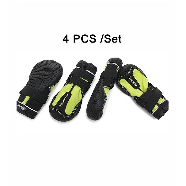 Truelove Pet Shoes Boots Water-resistant Dogs with Reflective Rugged Anti-Slip Sole Skid-Proof Outdoor Dog Shoes 2pc/4pc TLS4861