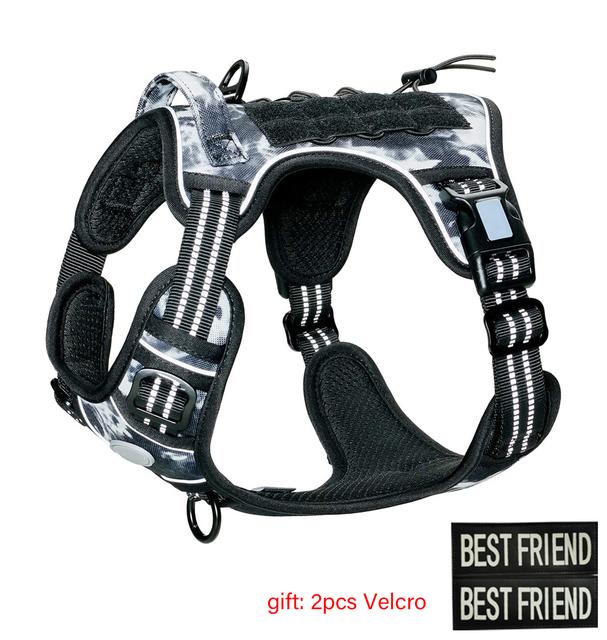 Тактическая шлейка для собак, регулируемая, для обучения работе с домашними животными, военный жилет, светоотражающая шлейка для собак для маленьких, средних и больших собак