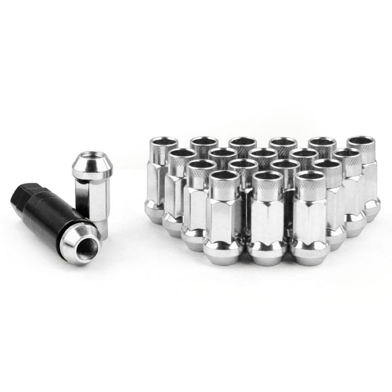 RASTP-20pcs/set Universal Steel Racing Lug Nut V48 Auto Steel Acorn Rim Extended Open End Wheel Lug Nuts M12X1.5/1.25 RS-LN031