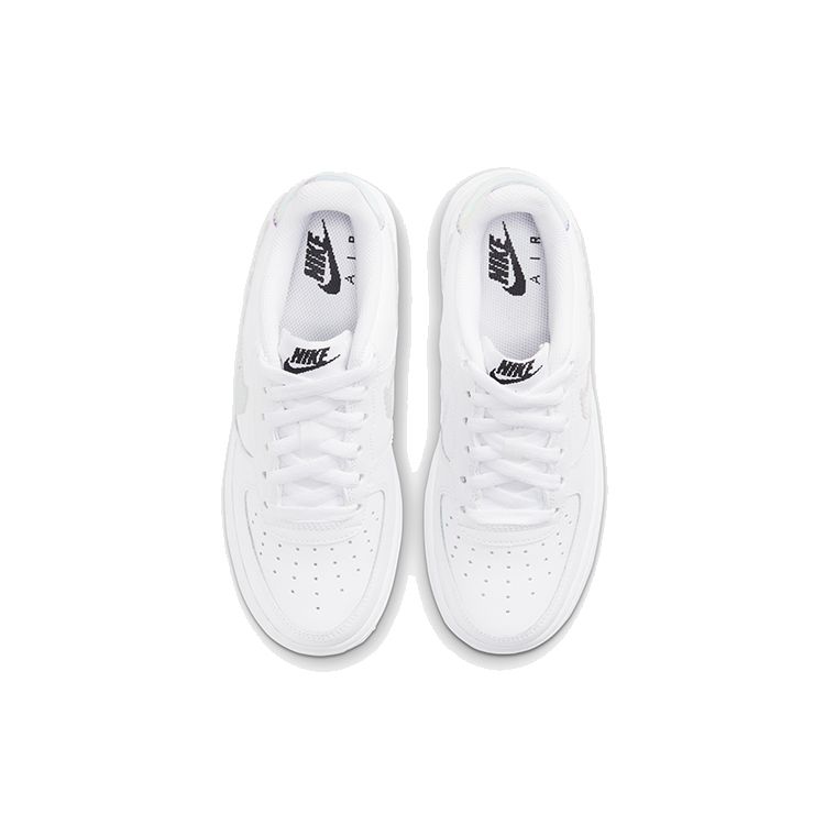 Nike Детские кроссовки Air Force 1 LV8 GS Digital Swoosh Белый Многоцветный Черный CW1577-100