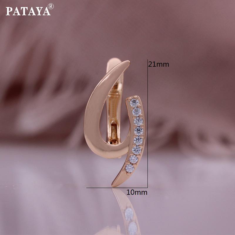 PATAYA Модные серьги журнала в стиле Gbstraction цвета розового золота с геометрическим рисунком