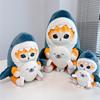 Cute Shark Cat Plush Home Decoration Toy Decorative Companion Soothe Baby Shark Cat 2 In
