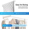 Household Folding Clothes Hanger Aluminum Alloy Wall Mount Retractable Clothes Rack for Indoor Outdoor Space Saving