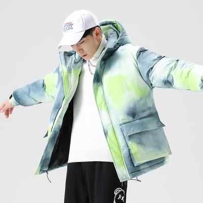 С подкладкой из хлопка Одежда с подкладкой из хлопка Зимняя мужская новая утолщенная стойка-воротник Одежда для хлеба Парная одежда Корейская версия Свободная одежда с подкладкой из хлопка