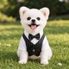 Button Closure Dog Wedding Suit Lightweight Spring Suit Shirt Pet Tuxedo Outfit  Wedding Ceremony
