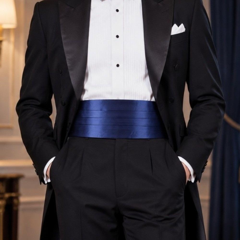 Fashionable Shirts Suits Bellyband Satin Formal Wear Accessory Stylish Men Tuxedo Cummerbund Party