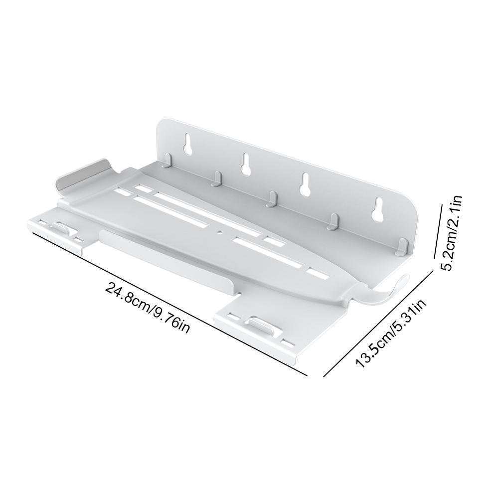 Wall Mount Host Stand with 2 Controller Hook Host Universal Wall Bracket Space Saver Storage Rack for PS5 Slim/PS5 Game Console