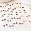 18k13mm Double-sided Five-flower Lucky Clover Titanium Steel Necklace Does Not Fade Necklace Female Fashion Clavicle Chain