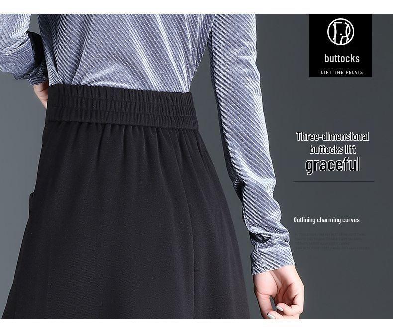 Шерстяная юбка миди А-силуэта плиссе для женщин - Коллекция весна, осень, зима 2025