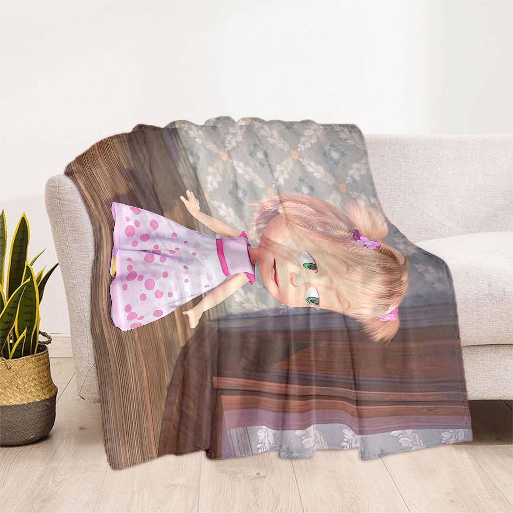 Masha Bear Blanket Comfortable Suitable for Office Bed Picnics Four Seasons Universal Modern Ideal Gift For Birthday Valentine'S Day