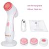 Silicone Face Brush Waterproof Electric Facial Cleansing Brush Skin Cleaner Spin Wash Pores Deep Cleaning Tool Remove Acne