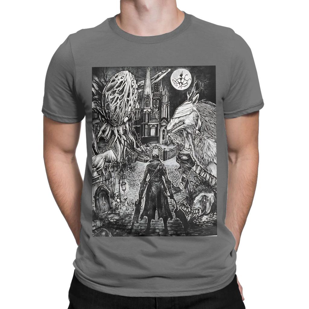 Черная футболка Bloodborne Новинка 100% Хлопок Футболки Bloodborne Топы Для Унисекс