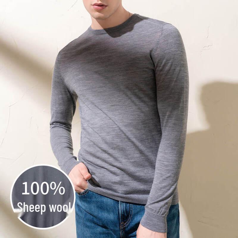 Мужской свитер с круглым вырезом SnoFord Fine Spun из 100% мериносовой шерсти