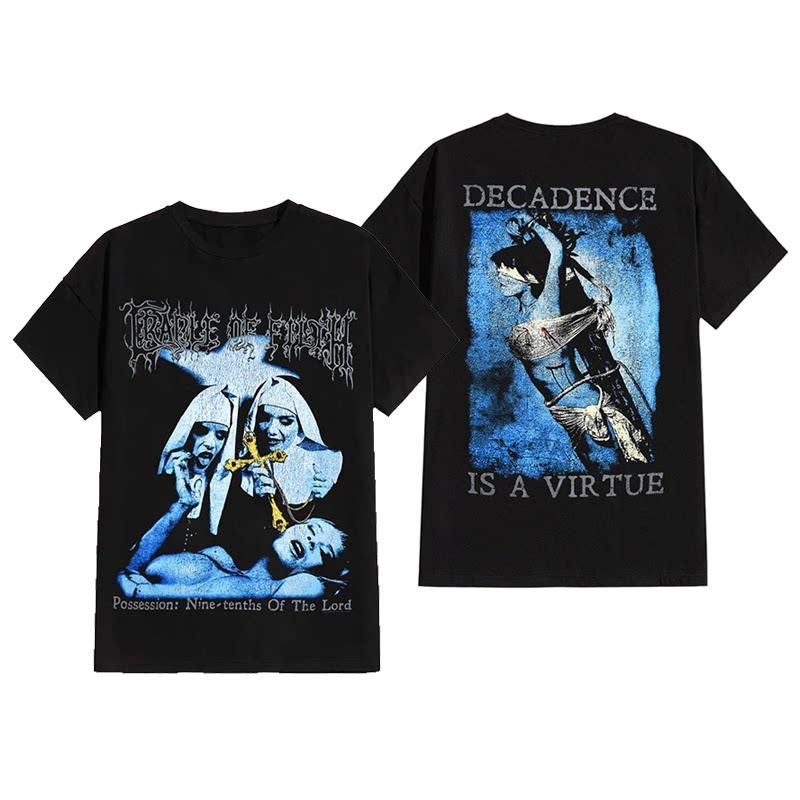 Summer Cradle of Filth Bands Extreme Gothic Black Metal Rock Dark American Shortsleeved Tshirt