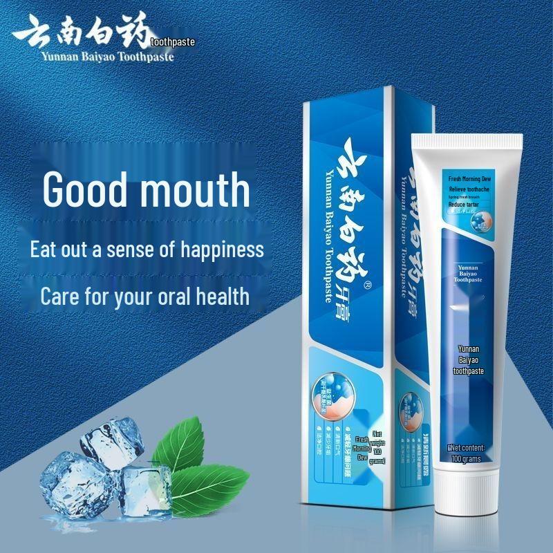 Зубная паста Yunnan Baiyao Пробиотическая двойная защита - Свежая утренняя роса