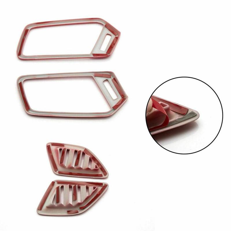 A03E-For Honda Accord 2018- Interior Dashboard Air Vent AC Outlet Covers Trim Red