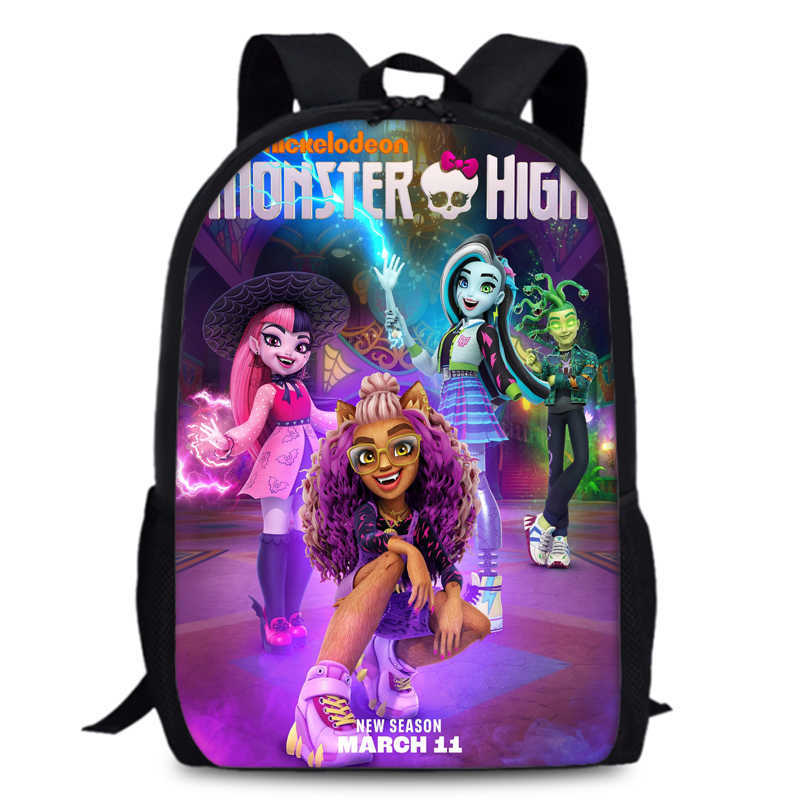 Школьный рюкзак Monster High для мужчин и женщин 15 дюймов, однослойный рюкзак, студент Школы Монстров, рюкзак большой вместимости