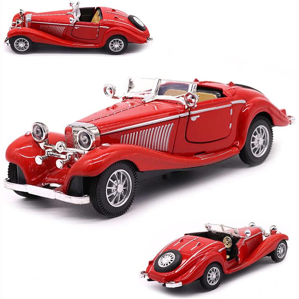 1:28 масштабов Benz 500K, откидной литой металл, антикварные классические модели автомобилей, коллекционные игрушки, подарки (Длина 6,5 дюйма/16,8 см)