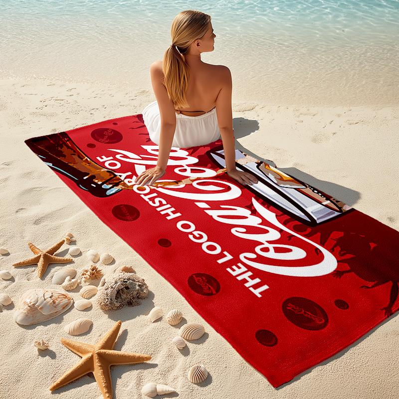 Christmas Gift Halloween Theme Bear Truck Coca Cola beach towel outdoor camping vacation swimming beach towel outdoor absorbent bath towel Y14