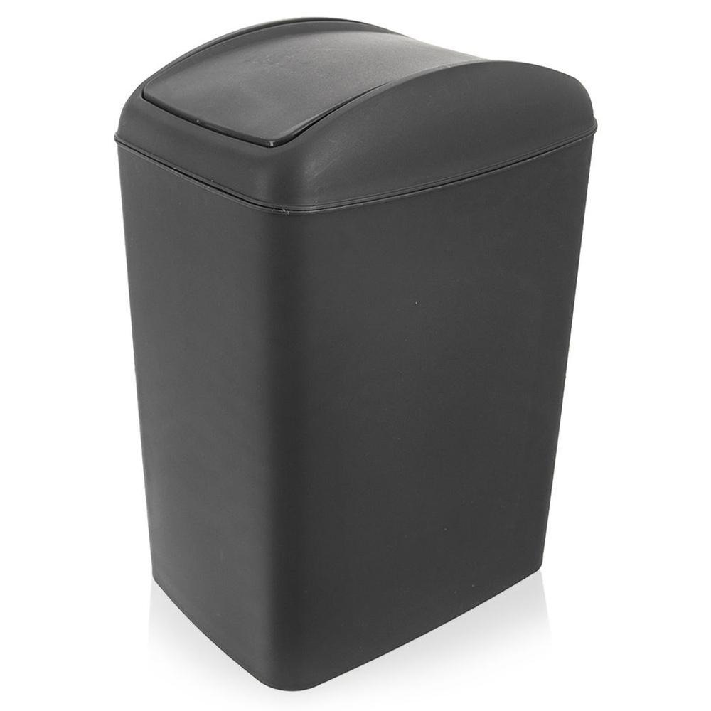 Dark Gray Swing Lid Waste Bin 20L