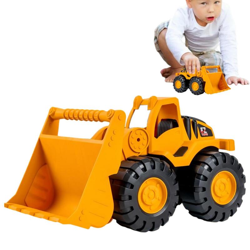 Желтые игрушки в стиле ретро, ​​классические модели транспортных средств, автомобили, экскаватор, кран, самосвал, вилочный погрузчик, детские игрушки для мальчиков для мальчиков