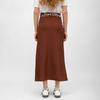 Коричневая юбка габардин с леопардовым принтом Женская HOLLY AND JOEY