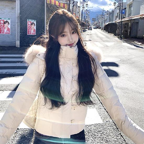 Женская зимняя хлопковая куртка с капюшоном и меховым воротником в американском ретро-стиле, толстая, теплая и холодостойкая, короткая куртка-хлебница