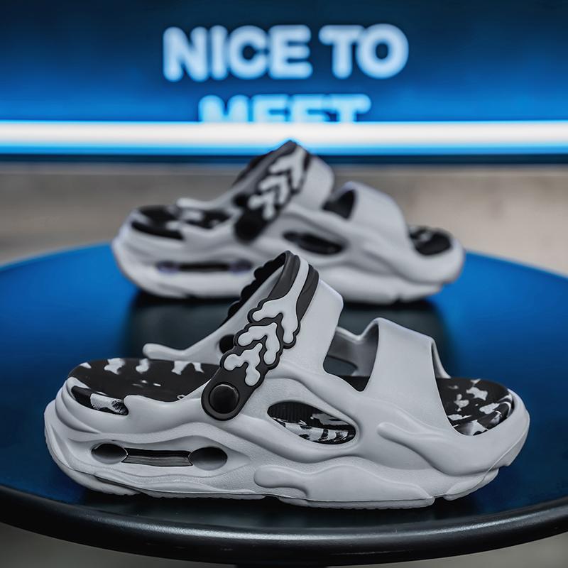 Повседневные нескользящие тапочки EVA с открытым носком для пляжа, душа, весны и лета, повседневная обувь с инновационным дизайном