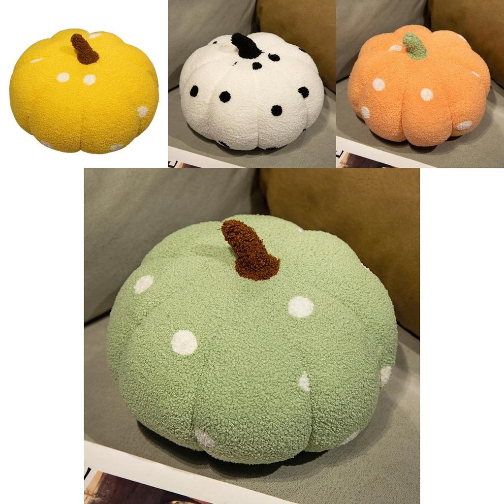 Cute Colorful Polka Dot Pumpkin Pillow Toy For Halloween Decor