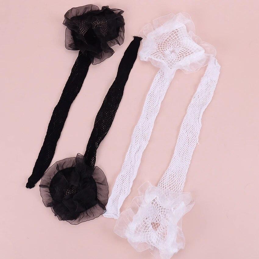 Сексуальные кружевные ажурные чулки с открытыми телами, длинные носки до бедра, высокие чулки для рыболовной сети, аниме, косплей, чулочно-носочные изделия в стиле Лолиты