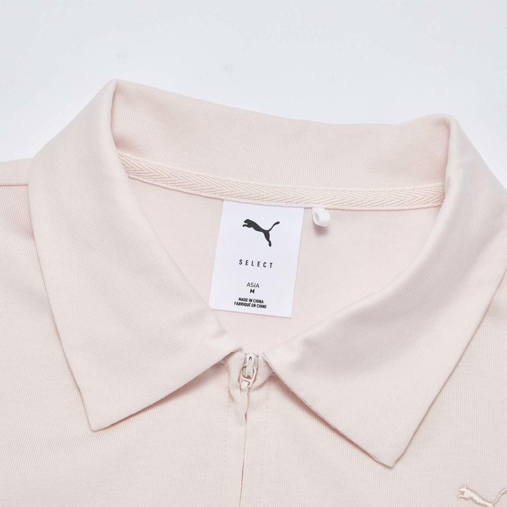 Puma Однотонная футболка-поло на молнии с воротником-стойкой Женские топы 636253-21