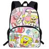 Kids SpongeBob SquarePants Backpack School Lightweight Ergonomic Cartoon Shoulder Bag Elementary Students