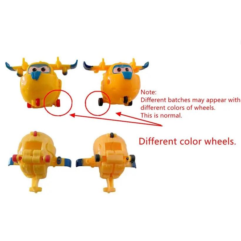 8 Pcs/Set Cute Super Wings Action Figures Airplane Transforming PVC Model Helicopter Transport Aircraft Collection Gift Toy
