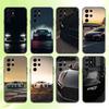 Чехол для телефона A-AudiS Car R8 V10 для Samsung S 25,24,23,22,30,21,10,9,Ultra,Plus,Lite,FE,4,5G Черный Мягкий Чехол