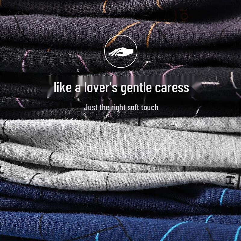 LangSha Men's 5A Antibacterial Cotton Boxer Briefs - 4-Pack