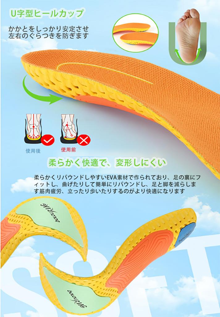 YONIKO Идеально для стояния, Плоскостопие, Мягкая амортизация, Идеально для и на каждый день, Регулируемые, Унисекс, XS Стельки, Снимающие усталость, Амортизирующие,