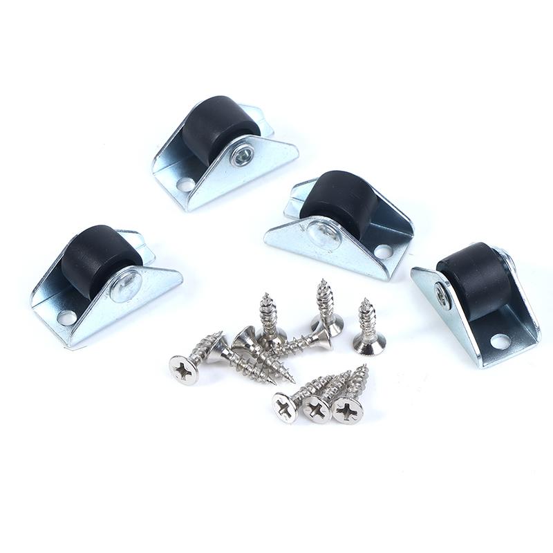 4 шт., 0,5 дюйма, мебельные прямые колеса, направляющие ролики, лоток для ящика, аксессуары, мусорный бак, ящик для хранения, корзина для белья, ролик