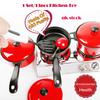 13pcs/Set Kids Simulation Cook Ware Toy, Kitchen Cooking Play Toy, Utensils Pans Pots Dishes Accessories Set, Kids Play Toy