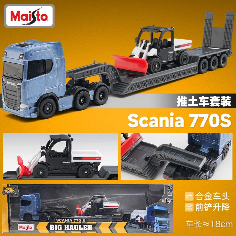 Maisto VOLVO FH16 770S Грузовик с прицепом Металлическая машинка Литье под давлением и игрушечные транспортные средства Модель автомобиля Масштабная модель Игрушечные машинки Для детей