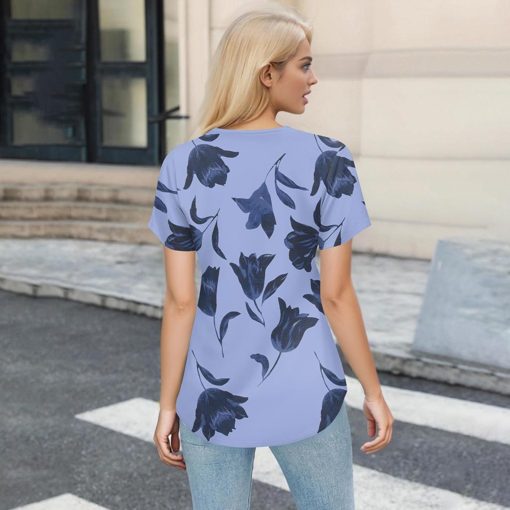 Рабочая форма больших размеров с принтом, топы для женщин, забавные футболки с v-образным вырезом и короткими рукавами, рабочая одежда, футболка с карманами