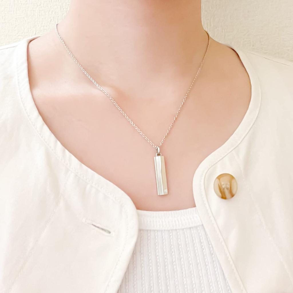 Парное колье Хирургическая сталь 316L Бриллиант Перламутровая пластина Серебро Серебро [Белый клевер] & 4SUP064SV&4SUP064SV