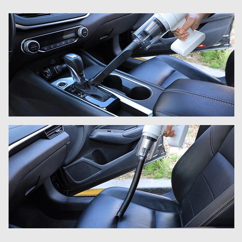 Беспроводной автомобильный пылесос 200000Pa, беспроводной ручной пылесос-робот, домашний автомобильный пылесос двойного назначения с большим всасыванием, бесщеточный двигатель