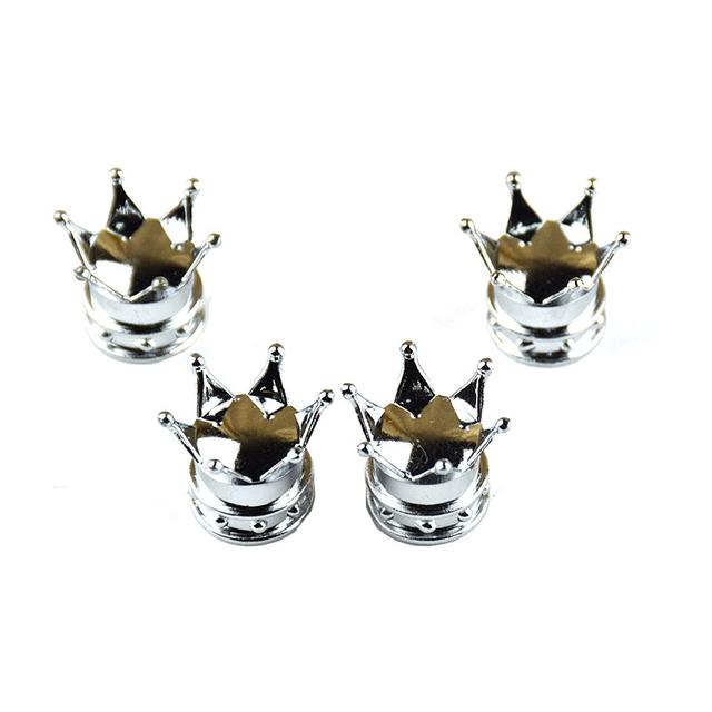 4 шт./компл. колпачки для воздушных клапанов автомобильных шин в форме короны, пылезащитные колпачки для воздушных клапанов автомобильных колес, пылезащитные колпачки для автомобилей, грузовиков, мотоциклов, велосипедов