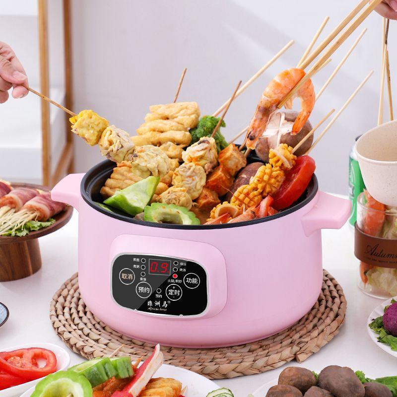 מחבת חשמלית רב תכליתית חשמלית Hot Pot מעונות סטודנטים מיני טייק אווי Hot Pot סיר חשמלי תקע אירופאי בריטי עם קערת אידוי